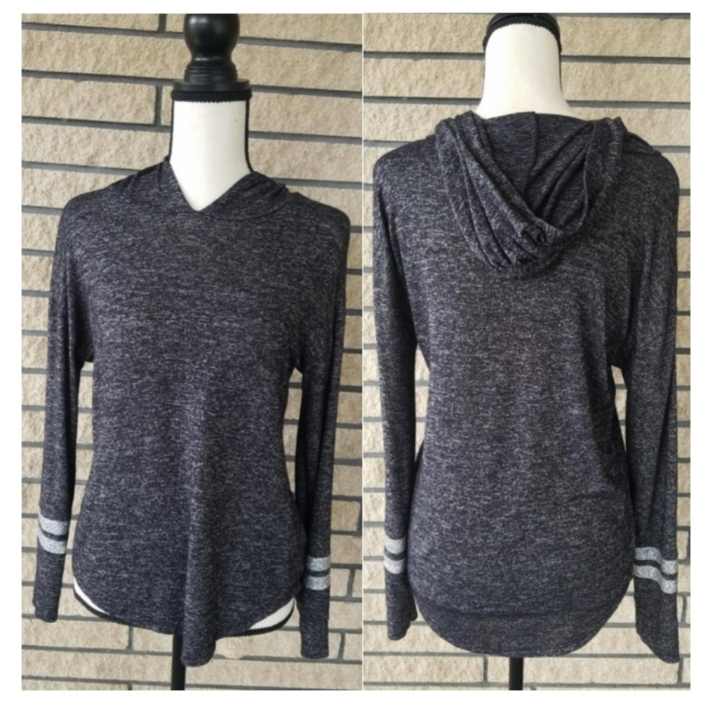 Justice Pullover Hoodie Sweater Gray Size 16